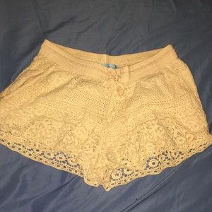 Cream colored shorts